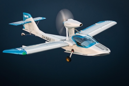 Previous Atol version flying above Finnish landcsape